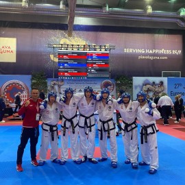 powiększ zdjęcie: Legniczanin Maciej Żuk wywalczył dwa medale na ME w taekwon-do. Gratulujemy