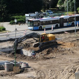 powiększ zdjęcie: Przebudowa Placu Słowiańskiego. Powstaje wielki zbiornik retencyjny