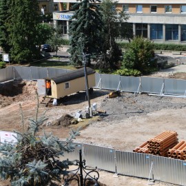 powiększ zdjęcie: Przebudowa Placu Słowiańskiego. Powstaje wielki zbiornik retencyjny
