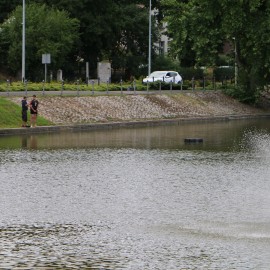 powiększ zdjęcie: Na Kozim Stawie zamontowano dwie kolejne fontanny aeratory