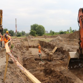 Postęp prac na zbiorczej drodze południowej w Legnicy