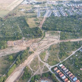 powiększ zdjęcie: III etap zbiorczej drogi południowej. Zobacz jak przebiegają prace