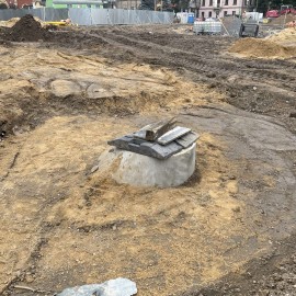 powiększ zdjęcie: Przebudowa placu Słowiańskiego. Prace w przejściu podziemnym