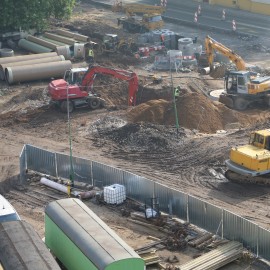 powiększ zdjęcie: Przebudowa placu Słowiańskiego. Prace w przejściu podziemnym