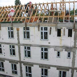 powiększ zdjęcie: Budowa Domu Opieki nad Matką i Dzieckiem. Zobacz jak przebiegają prace