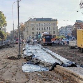 powiększ zdjęcie: Przebudowa Placu Słowiańskiego. Zobacz jak przebiegają prace