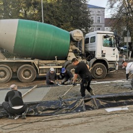 powiększ zdjęcie: Przebudowa Placu Słowiańskiego. Zobacz jak przebiegają prace
