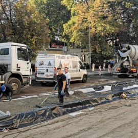 powiększ zdjęcie: Przebudowa Placu Słowiańskiego. Zobacz jak przebiegają prace