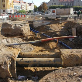powiększ zdjęcie: Przebudowa Placu Słowiańskiego. Zobacz jak przebiegają prace