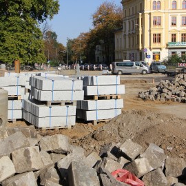 powiększ zdjęcie: Przebudowa Placu Słowiańskiego. Zobacz jak przebiegają prace