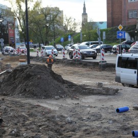 powiększ zdjęcie: Trwa przebudowa ulicy Pocztowej. Zobacz, jak przebiegają prace