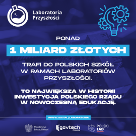 powiększ zdjęcie: Laboratoria Przyszłości. Nasze miasto otrzymało z tego programu ponad 2 mln zł