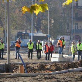 powiększ zdjęcie: Przebudowa Placu Słowiańskiego. Zobacz jak przebiegają prace