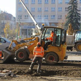 powiększ zdjęcie: Przebudowa Placu Słowiańskiego. Zobacz jak przebiegają prace