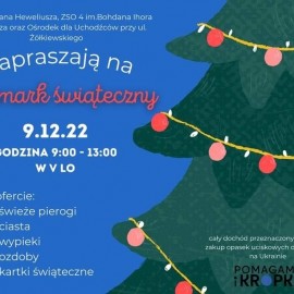 Zapraszamy na jarmark świąteczny do V LO. Pomożesz Ukrainie