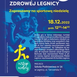 Zapraszamy w niedzielę do SP 16 na finał  programu Zdrowa Legnica