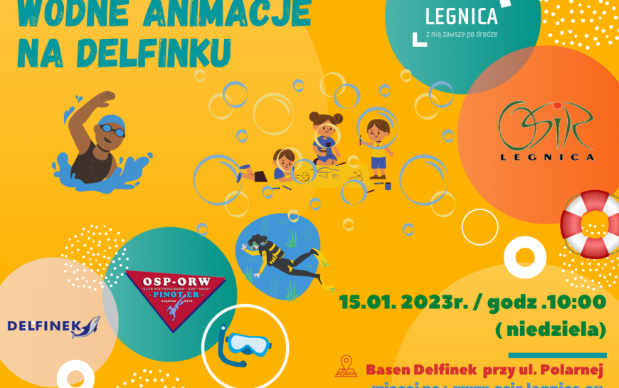 Legnicki Ośrodek Sportu i Rekreacji zaprasza na wodne animacje na Delfinku