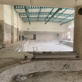 powiększ zdjęcie: Trwa przebudowa basenu Bąbelek. Powstaje nowoczesny obiekt rekreacyjny