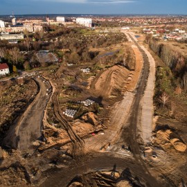 powiększ zdjęcie: III etap zbiorczej drogi południowej. Zobacz, jak przebiegają prace