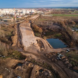 powiększ zdjęcie: III etap zbiorczej drogi południowej. Zobacz, jak przebiegają prace
