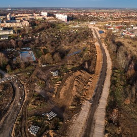 powiększ zdjęcie: III etap zbiorczej drogi południowej. Zobacz, jak przebiegają prace