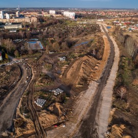powiększ zdjęcie: III etap zbiorczej drogi południowej. Zobacz, jak przebiegają prace