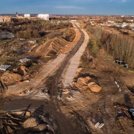 powiększ zdjęcie: III etap zbiorczej drogi południowej. Zobacz, jak przebiegają prace