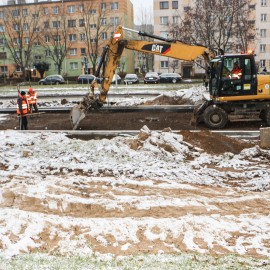 powiększ zdjęcie: Przebudowa ulicy Sikorskiego. Zaawansowane prace na jezdni wschodniej