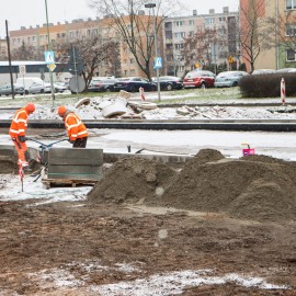 powiększ zdjęcie: Przebudowa ulicy Sikorskiego. Zaawansowane prace na jezdni wschodniej