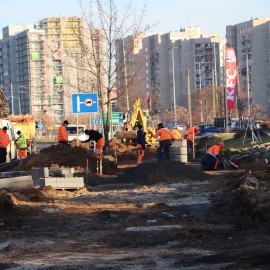 powiększ zdjęcie: Przebudowa ulicy Sikorskiego. Zaawansowane prace na jezdni wschodniej