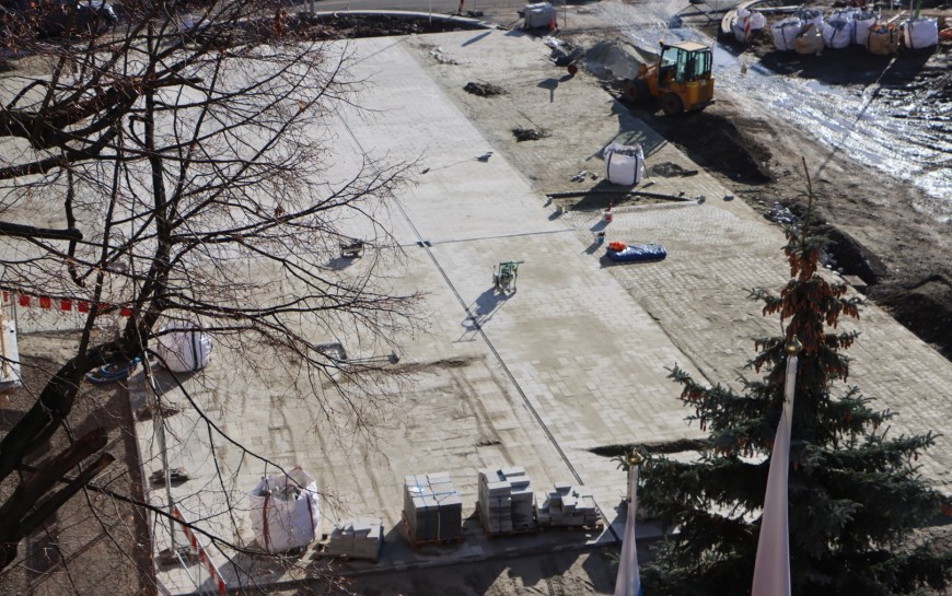 Przebudowa placu Słowiańskiego. Zobacz, jak przebiegają prace