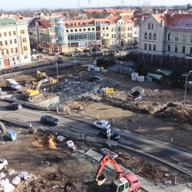 powiększ zdjęcie: Przebudowa placu Słowiańskiego. Zobacz, jak przebiegają prace