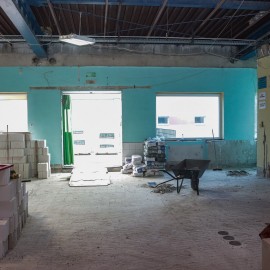 powiększ zdjęcie: Przebudowa basenu Bąbelek. Przygotowania do montażu stalowej niecki