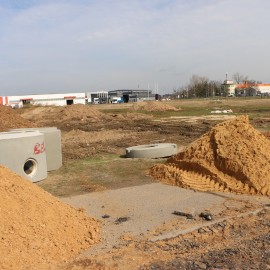 powiększ zdjęcie: Trwa budowa ul. Szybowcowej. Zobacz jak przebiegają prace