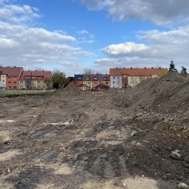 powiększ zdjęcie: Rozpoczęła się budowa drogi łączącej ul. Żołnierską z Marynarską