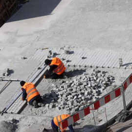powiększ zdjęcie: Przebudowa placu Słowiańskiego. Prace są mocno zaawansowane