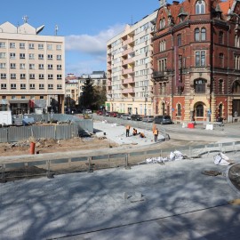powiększ zdjęcie: Przebudowa placu Słowiańskiego. Prace są mocno zaawansowane