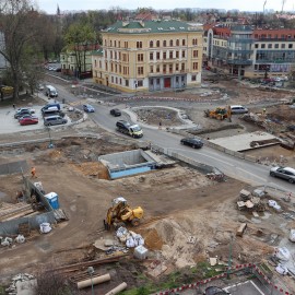 powiększ zdjęcie: Przebudowa placu Słowiańskiego. Prace są mocno zaawansowane