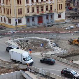 powiększ zdjęcie: Przebudowa placu Słowiańskiego. Prace są mocno zaawansowane