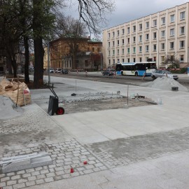 powiększ zdjęcie: Przebudowa placu Słowiańskiego. Prace są mocno zaawansowane