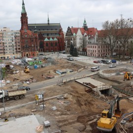 powiększ zdjęcie: Przebudowa placu Słowiańskiego. Prace są mocno zaawansowane