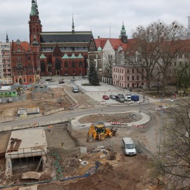 powiększ zdjęcie: Przebudowa placu Słowiańskiego. Prace są mocno zaawansowane