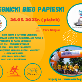 Pobiegnij w Biegu Papieskim. Start 26 maja w Parku Miejskim