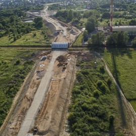 powiększ zdjęcie: Zobacz, jak przebiegają prace na budowie zbiorczej drogi południowej
