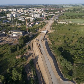 powiększ zdjęcie: Zobacz, jak przebiegają prace na budowie zbiorczej drogi południowej