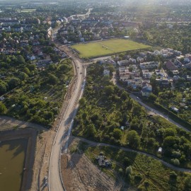 powiększ zdjęcie: Zobacz, jak przebiegają prace na budowie zbiorczej drogi południowej