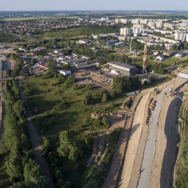 powiększ zdjęcie: Zobacz, jak przebiegają prace na budowie zbiorczej drogi południowej