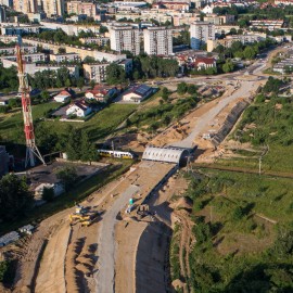 Zobacz, jak przebiegają prace na budowie zbiorczej drogi południowej