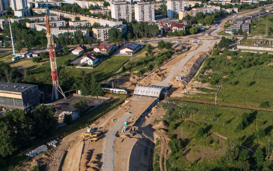 Zobacz, jak przebiegają prace na budowie zbiorczej drogi południowej