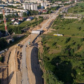 powiększ zdjęcie: Zobacz, jak przebiegają prace na budowie zbiorczej drogi południowej